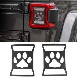 Nkcar Iron Black B Style Car Tail Lamp Decoration Cover（Paw print） 2PCS for Jeep Wrangler JL 2018