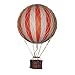 Authentic Models, Floating The Skies Air Balloon, Hanging Home Decor - 5.3 Inch Height, Historic Hot Air Balloon Model for Home Decor, Detailed Vintage Decorations to Hang from Ceiling - Red