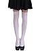 HDE Women's Fun Pattern Printed Tattoo Pantyhose Stockings (White Mock Thigh Highs),One Size