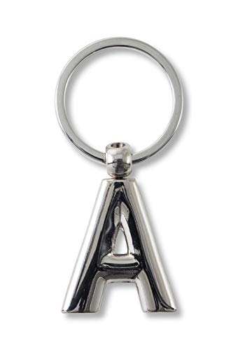 IF IF Metal Letter Keyring Personalised Alphabet Letters - Silver - A Keyring, 7 cm;,Silver