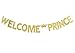 Welcome Prince Gold Glitter Banner-Boy Baby Shower, Birthday, Gender Reveal Banner