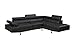 Poundex Sectional Sofa, Black