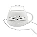 Koolkatkoo Cat Coffee Mug for Women Girls Cute Ceramic Meow Mugs for Cat Lover Tea Cup 12 oz White
