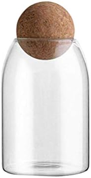 Puruitai Glass Jar with Airtight Seal Wood Lid Ball Traditional Sweet Jar Style Storage Containers | Ideal for Tea, Coffee, Sweets and More