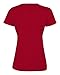 Fruit of the Loom Ladies Heavy Cotton HD V-Neck T-Shirt L39VR-True Red-L