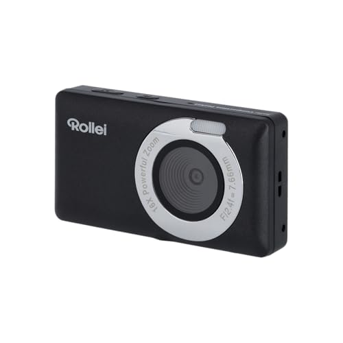 Rollei Compactline Digitale zakcamera, 50 MP, 16-voudige digitale zoom, 2,7 K videokwaliteit, compact en licht voor onderweg, gebruiksvriendelijk ontwerp