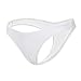 FOCUSSEXY Women's Hot Summer Brazilian Beachwear Bikini Bottom Thong Swimwear White S