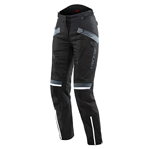 Dainese - Tempest 3 D-Dry Lady Pants, Womens Motorcycle Touring Pants, Waterproof Membrane, Removable Thermal Interior, Knee Protectors, Black/Black/Ebony, 50