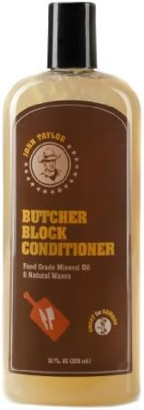 John Taylor Butcher Block Conditioner Food Grade Mineral Oil and Natural Waxes, 12 fl.oz(355ml) by John Taylor