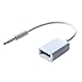 SODIAL(R)Car MP3 3.5mm Male AUX Audio Plug Jack To USB 2.0 Female Converter Cable Cord White