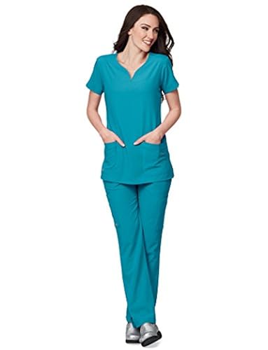 Grey's Anatomy Signature Women's Two Pocket Notch Yoke Neck Scrub