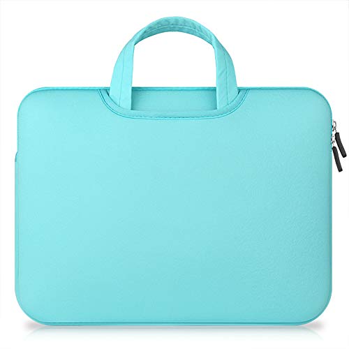 elecfan Laptop Briefcase Handbag,Compatible 13-13.3 Inch MacBook Air/Pro,HP Dell Ultrabook Notebook Tablet, Zipper Foam Carrying Sleeve Case Cover Bag,Light Blue