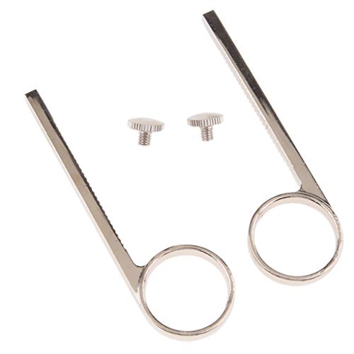 2 Pieces Trumpet Slide Finger Ring with Fix Screws, Trumpet Brass Instrument Replacement Parts