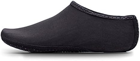 Durable Sole Barefoot Water Skin Shoes Aqua Socks For Beach Pool Sand Swim Surf Yoga Water Aerobics (M =US5=EUR35-36 =20.1-21.5CM, Black)