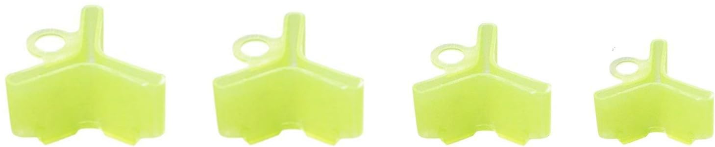 200Pcs-4Size Fishing Hook Bonnets Treble Hook Covers for Standard Hook Sizes #1/0-8, Yellow