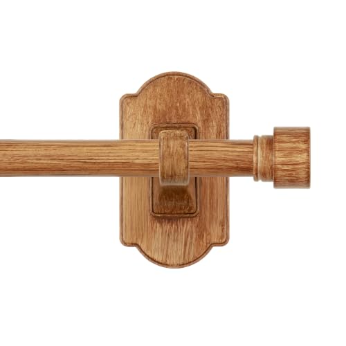 TONIAL Curtain Rods No Drilling for Windows, Wooded, 32 to 56 Inch at Amazon