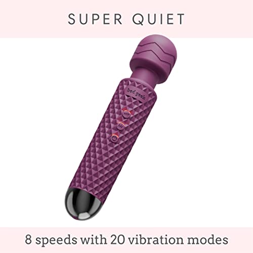bed geek Handheld Cordless Personal Wand Massager with Memory Feature