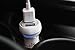 Apple iPhone Car Charger by wiAmp for iPhone 6, iPhone 6 Plus, 6Plus, 6S, 6S Plus, 5, 5S, 5C, SE - 2.1 Amp - Dual USB Compact - White Cable & Charger (Gray)