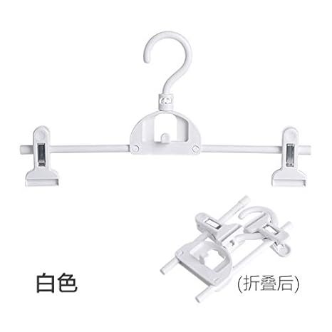 HainA Faltbare Plastikhose Rackhose Rackhose hängende Haushaltshülle Rutschfeste Hose Cliphose Aufhängerhose Hosenregal, weiß