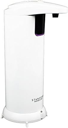 Stanford Homeware Premium Automatic Hand Soap Dispenser (Hand Sanitizer) for Bathroom &amp; Kitchen Countertops. Fingerprint Resistant Stainless Steel (White)