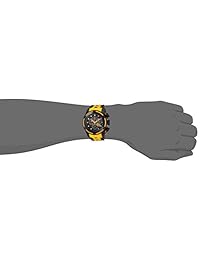 Invicta "Colección de personajes Acero Inoxidable y Silicona Reloj Casual De Cuarzo De Los Hombres, color: negro (Modelo: 25002)