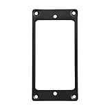 Kmise Z4519 1 Piece Flat Metal Humbucker Pickup Mounting Ring, Black