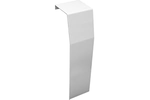 Baseboarders Premium Tall Galvanized Steel Zero Clearance Endcap - For Hydronic Baseboard Heaters - White, ZC003-WHT