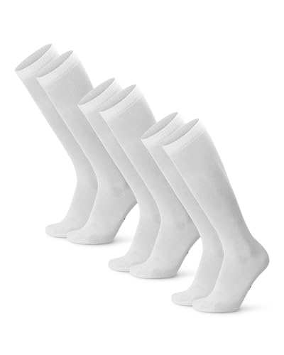 DANISH ENDURANCE Kompressionsstrümpfe, 14-18 mmHg, 1 & 3 Paar, Weiß, 35-38