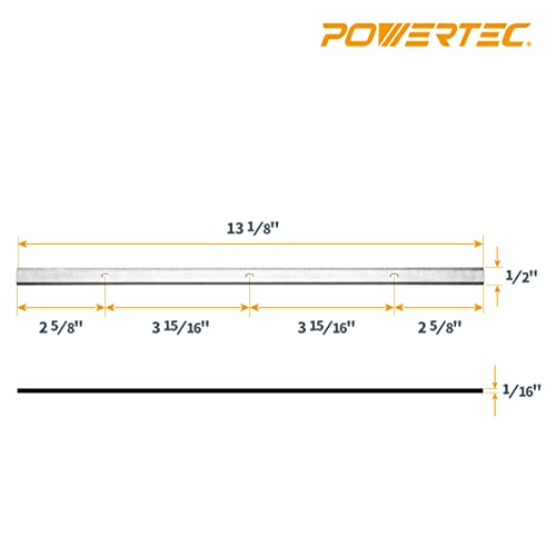 POWERTEC 12802 13 inch Planer Blades for Craftsman 21743, Delta 22580