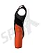 Sparx Compression Triathlon Suit Bike Tri Skin Cycling Suit Bike Swim Run (Black/Orange, Large)