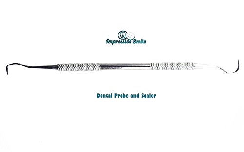 #1 Dentist Tools Kit - A Grade Stainless Steel Dental Hygiene Set, Tarter Remover, Dental Pick, Dental Scraper, Mouth Mirror and Free Protective Case - Thumbnail 3