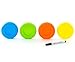 Mason Jar Lids - Compatible with Regular Mouth Size Ball Jars - Reusable and Leak Proof Plastic Lids are BPA Free - Includes Pen for Marking - Green, Orange, Yellow & Blue - Pack of 8