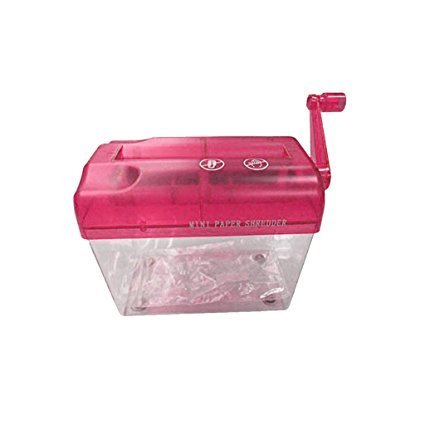 Home Mart Office MiNi Manual Type Shredder Hand Shredder Hand Shredder Cross Cut - Thumbnail 4