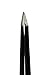 Tweezers - Slanted Eyebrow Tweezers - Stainless Steel Tweezers Precision - Bonus eBook Guide to Fabulous Eyebrows (Slant Tip, Matte Black)