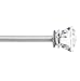 Sheffield Home, AMG and Enchante Accessories Diamond Curtain Rod 36 to 66-Inch, R1132-Y4, Silver