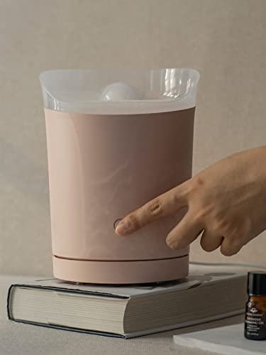SERENLUX Essential Oil Diffuser, Backflow Mist Like Cloud Fall Cloud Flow, 280ml Aromatherapy Humidifier with LED Lights, Waterless Auto Off, Air Aroma Scent for Home Office Large Room, Pink