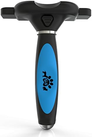 The FURjector Pet DeShedding Brush &amp; Grooming Tool by Gold-N-Send | For Dogs, Cats - Easy Clean Button - Removes Dead Undercoat Fur - Best Comb For All Pets - Short, Medium or Long Hair - 4 Inch Blade