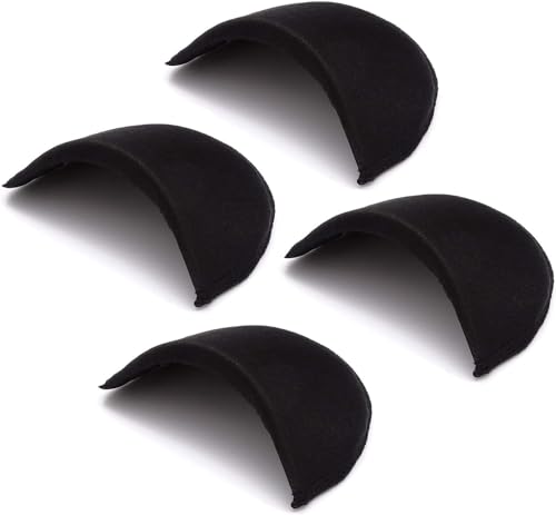 4 PCS Black Covered Set-in Shoulder Pads Sewing Foam Polyester Pads Undergarment Sewing