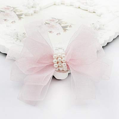 White Ribbon Pearl Hair Accessories Korea Princess Hair Clips