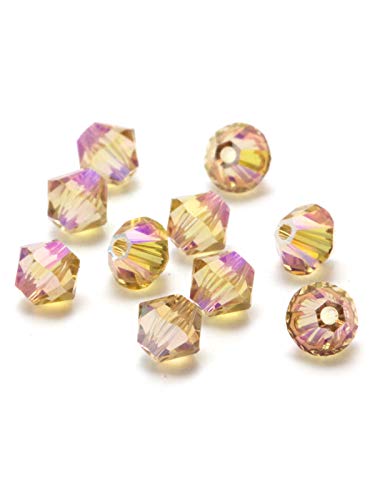 Swarovski - Create Your Style Shimmer Bicone Swarovski Crystal Beads, Orange 24 Piece
