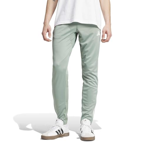 Adidas Mens Sereno Cut 3-Stripes Regular Slim Tapered Sportswear Pants, Silver…
