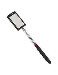 Ailenyun Espejo de inspección telescópico de soldadura con espejo de inspección giratorio 360° con luz LED