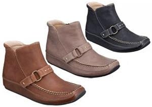 Amazon リーガル ブーツ Haah 15秋冬 レディース ローヒール ベルト付 インヒール ウォークストライドクッション シューズ 靴 25 ブラック Regal リーガル ブーツ ブーティ