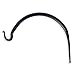 High-Quality Durable Forged Wrought Iron Wall Mountable 9 Inch Curved Bracket with Hook for Planters Bird Feeders and Lanterns Set of 2 Black