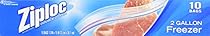Ziploc Freezer Bags Jumbo, 2 Gallons, 10 Count boxes