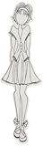 Prima Marketing Mixed Media Doll Cling Rubber Stamps-Phoebe