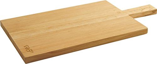WD Lifestyle Cinque Rivetti Oak Wood Cutting Board with Handle, 39 by 20cm