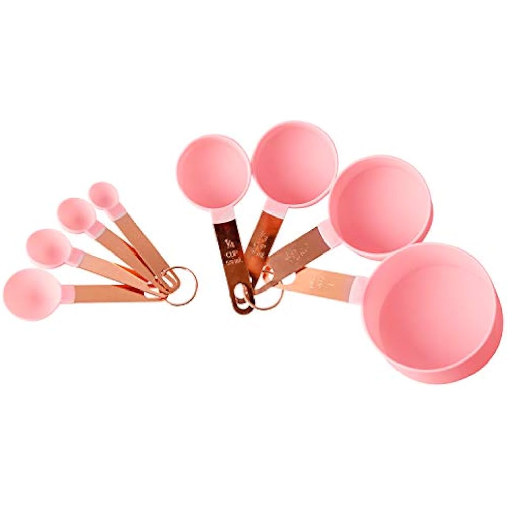 Cooking Utensils COOK With COLOR 8Piece Pink Nylon Measuring Cups And