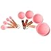 COOK With COLOR 8-Piece Pink Nylon Measuring Cups and Measuring Spoon Set With Rose Gold Copper Handles