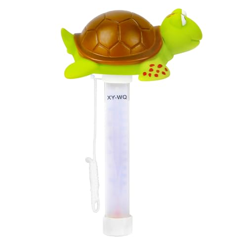 XY-WQ Floating Pool Thermometer, Large Size Easy Read for Water Temperature with String - Swimming Pools, Spas, Hot Tubs, Ponds (Turtle)
